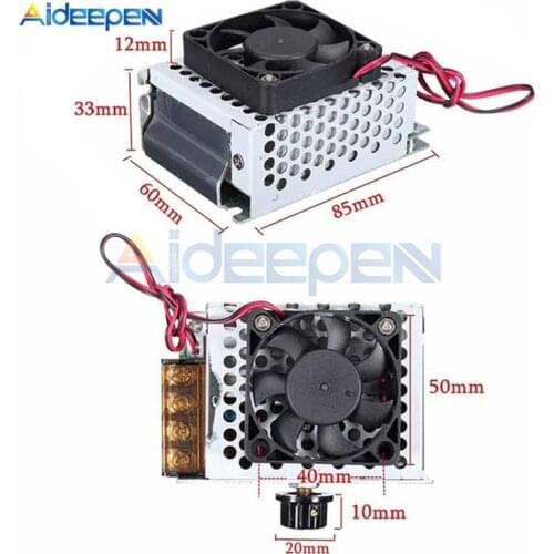 High Power AC 220V 4000W SCR Electric Voltage Regulator Dimmer Temperature Regulator Motor Speed Controller With Fan