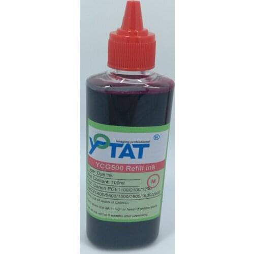 YOTAT 100ml Dye ink refill kit for Canon PGI-1100 1200 1400 1500 1600 PGI-2100 2200 2400 2500 2600 2900 2300 PGI-2700 PGI-2800