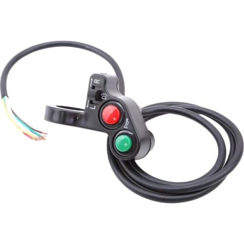 1pc E-Bike Motorcycle Handlebar Switch Assembly Electric Scooter Dirt Bike Turn Signal Horn Button ON OFF Switch