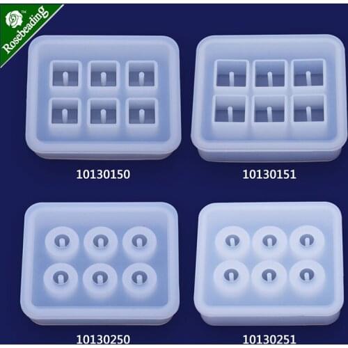 1PC DIY Six Grid Silicone Crystal Resin With hole,Craft Making Mould Decoration Craft Tool