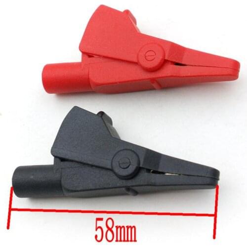 2PCS Insulated Alligator Clip 4mm Banana Female connector Meter Test Probe 10A/30V AC-60V DC