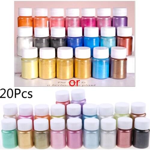 20pc Mica Powder Epoxy Resin Dye Pearl Pigment Natural Mica Mineral Powder