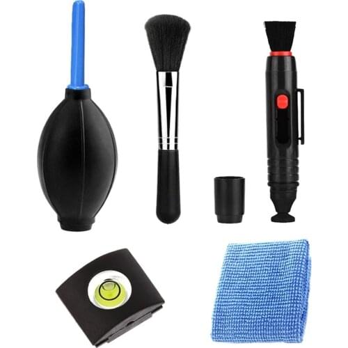 For Canon For Nikon For Sony 5-In-1 Set Dust Cleaning Tools Camera Lens Cleaning Brush Wipe Hair Dryer Set