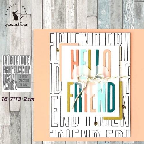 Panalisacraft Alphabet Letters Metal Cutting Dies Stencils for DIY Scrapbooking/photo album Decorative Embossing DIY Paper Cards