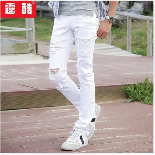 BADUN QISHI Men Skinny Jeans