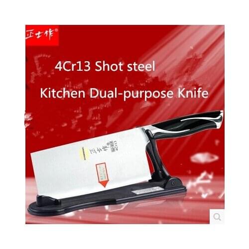 Free Shipping ZSZ Kinmen Hot Sale 4Cr13 Shot Steel Forged Kitchen Chef Knife Slicing Cutter Chop and Cut Dual-purpose Knives
