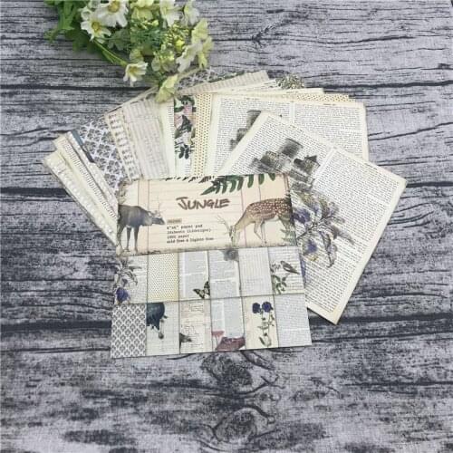 24 sheets 6"X6"The Animal deer Pattern Creative Scrapbooking paper pack handmade craft paper craft Background pad