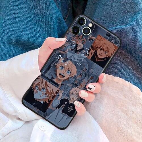 Luck Voltia Black Clover Anime Glass Soft Silicone Phone Case Cover Shell for iPhone SE 6s 7 8 Plus X XR XS 11 12 Mini Pro Max