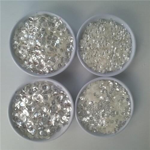 3mm 4mm 5 6mm 8mm Cup Crystal Transparent Round Loose Sequins Sewing Wedding Craft Women Kids DIY Garment Cloth Nail Accessories