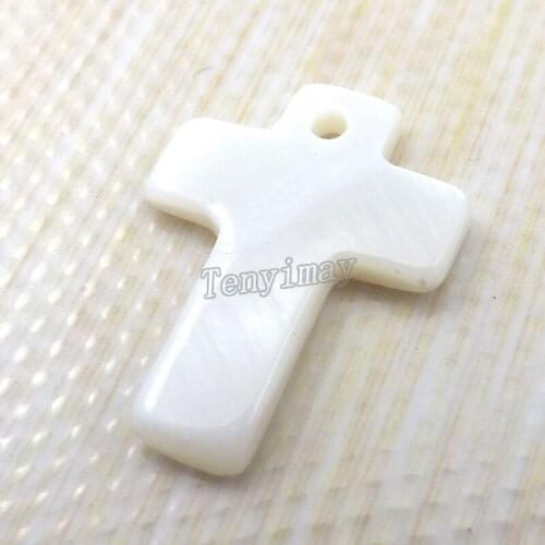 Fashion Crosses Shape Shell Pendants, Shell Charms For DIY Free Shipping(100pcs)