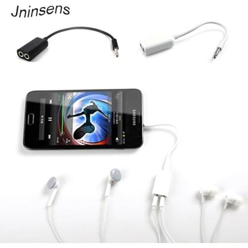 New! 1 Male to 2 Dual Female Earphone Headphone Splitter Cable Standard 3.5mm Jack Universal Audio Cable Y Splitter Adapter Plug