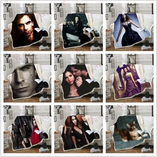 The Vampire Diaries Blanket Plush Blanket Fashion Quilt Decoration Adult Bed Cover Casual Fleece Throw Blanket