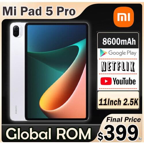English Version 2021 New Xiaomi Tablet 5 Pro Mi Pad 11Inch 2.5K LCD Snapdragon 870 6G/8G RAM 128G/256G ROM 8600mAh Study Office