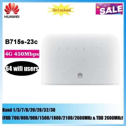 Unlocked Original Huawei B715s-23c b818-263 4G LTE Cat9 Band1/3/7/8/20/28/32/38 CPE 4G WiFi Router B715s-23c PK B618 E5788 M2