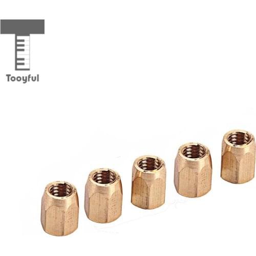 Tooyful 5 Pieces Brass Guitar Truss Rod Nut for Electric Guitar Bass Parts Stringed Instruments Accessories