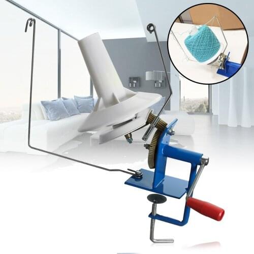 10oz Household Large Metal Yarn Fiber String Ball Wool Winder Holder Winder Fiber Hand Operated Cable Winder Machine Heavy Duty
