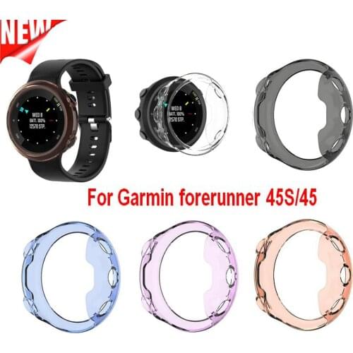 TPU Protection Silicone Case Shockproof Cover For Garmin forerunner 45S Smart watch Shell Case for Garmin forerunner 45 Cover
