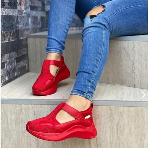 2021 New Women Sneakers Vulcanized Casual Flats Female Solid Hollow Out Breathable Shoes Ladies 2020 New Footwear Plus Size