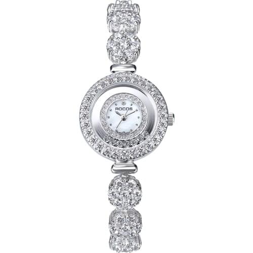 ROCOS Ladies Quartz Watches Luxury Women Wrist Watch Lady Wristwatch30M Waterproof Switzerland Steel Strap Austria Crystal