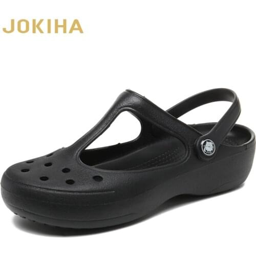 Summer Women Mules Clogs Beach Breathable Mary Janes Sweet Slippers Womans Sandals Jelly Shoes Cute Garden Shoes Clog For Woman