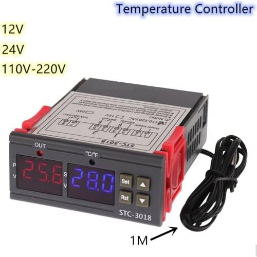 1pcs STC-3018 LED Digital Temperature Controller Thermostat Thermoregulator Incubator 12V 24V 110V 220V