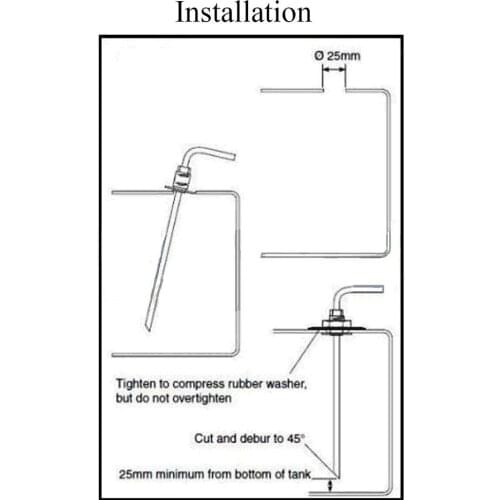 1 X Fuel Tank 60CM Long Stand Pipe Accessories Heater Heaters Replacement