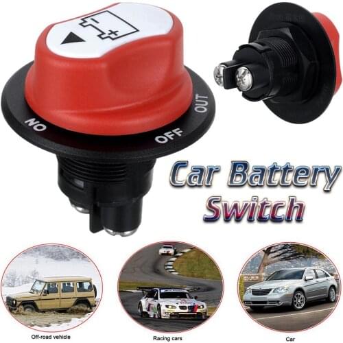 12-48V On Off Car Battery Isolator Switch Power Disconnect Switch Battery Master Cut Off Kill Switch for Cars Marine VAN Truck