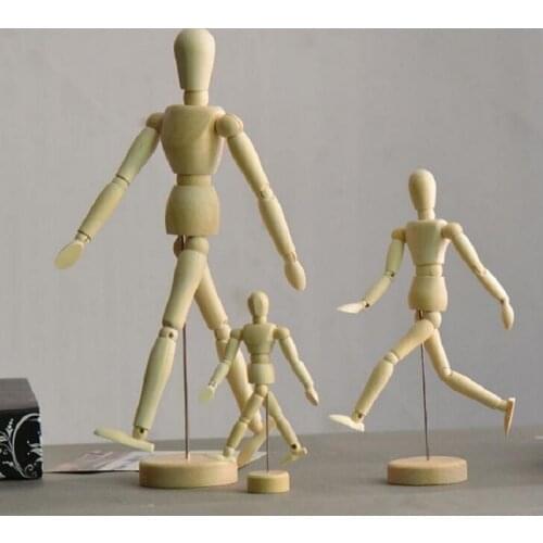 14-joint wooden humanoid model statue with standing flexible wooden human art painting sketch doll model children toys