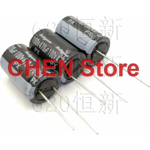 20pcs/50pcs Rubycon PX 100V470UF 16X25mm electrolytic capacitor of Japan 105 degrees 470uf 100v 1000-2000 hours 100PX470M