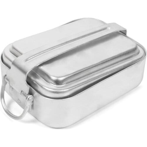 3 in 1 Outdoor Mess Tin Kit 캠핑용품 Aluminum Camping Cookware Set Lunch Box Food Container with Lid Camping Equipment