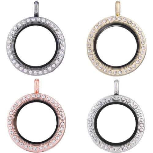 5Pcs/lot L5 25mm Can Open Round Aroma Locket Pendant Making Flating Beads Essential Oil Diffuser Gift Women Ornaments Jewelry