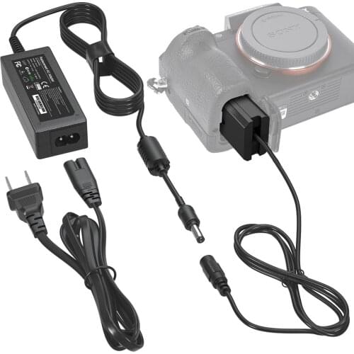 AC-PW20 NP-FW50 Dummy Battery AC Power Supply Adapter DC Coupler kit for Sony Alpha A5100 A6500 A6400 A6000 A55 A7RX10 Cameras