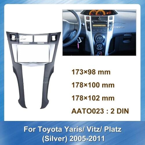 Car Fascia Radio Installation Frame Kit Audio Frame For Toyota Yaris Vitz Platz 2005-2011 Car Stereo Fascia Frame Plate
