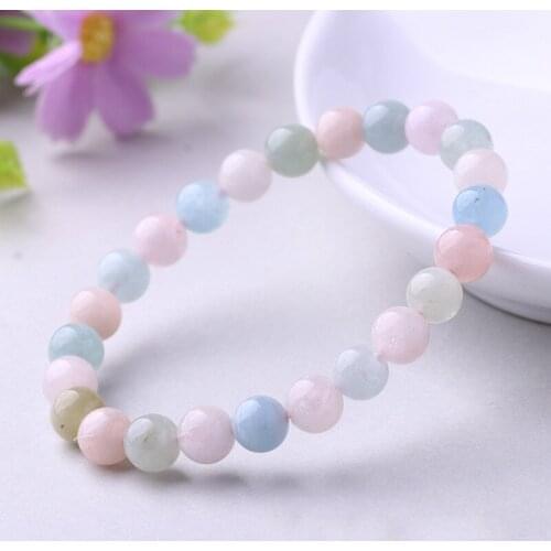 Natural Morgan Stone Bracelet Fashion Colorful Crystal Jewelry Manufacturer Wholesale stone bracelets for women