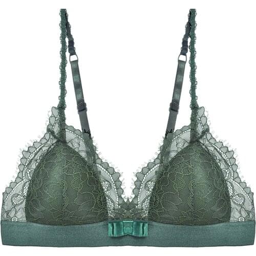 New Arrivals Ladies Lace Bra Padded Sexy Lingerie Women Soft Bra Sexy Floral Female Brassiere Ladies Bralette Lace Underwear