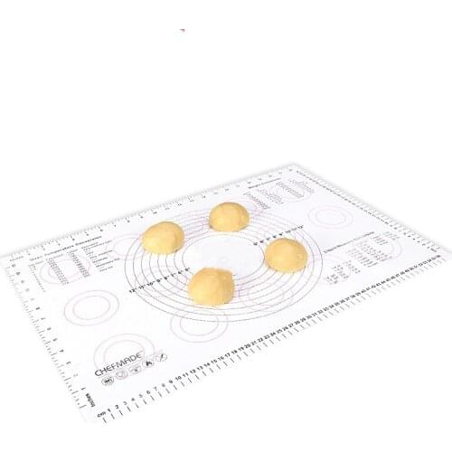 CHEFMAD Pink Kitchen High Temperature Resistant Non-slip Silicone Pastry Board Biscuit Moon Cake Kneading Board Baking Tool