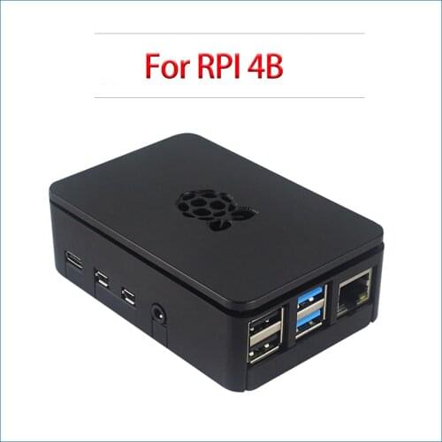 S ROBOT Raspberry Pi 4 ABS Case Black Plastic Case Box Enclosure for Raspberry Pi 4 Model B Pi 4B RPI168