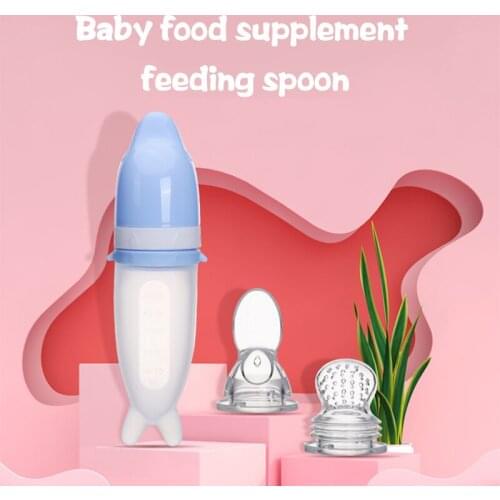 Baby Dishes Rice Cereal Spoon Silicone Tableware Kids Double Head Design Silicone Spoon Soother Pacifier For Babies Feeder