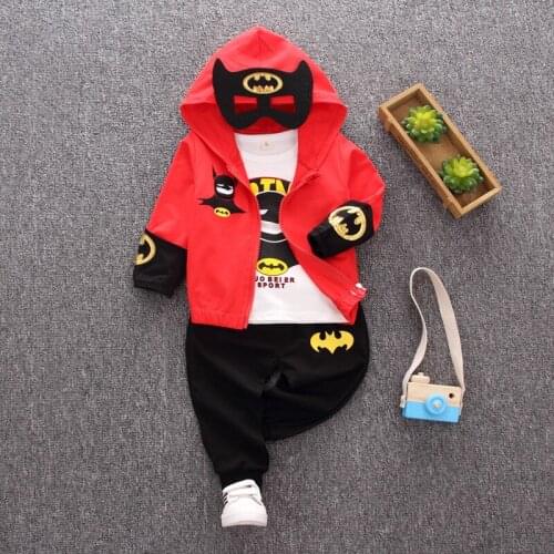 Childrens Suit Boys zipper shirt infant child male baby long-sleeved T-shirt + jacket + pants three-piece