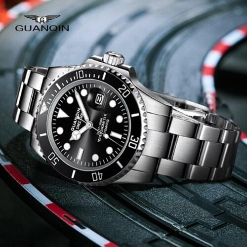 GUANQIN Men Watches 2021 Top Brand Luxury Mechanical Automatic Watch For Men Stainless Steel Waterproof NH35 Watch reloj hombre