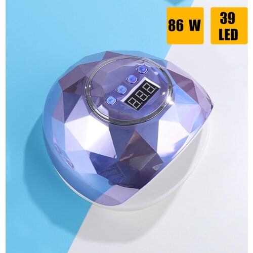 Nail Lamp UV LED Lamp 86W Colorful Nail Dryer With 39PCS Lamp Beads LCD Display and Smart Sensor For Curing All Gel Nail Tools