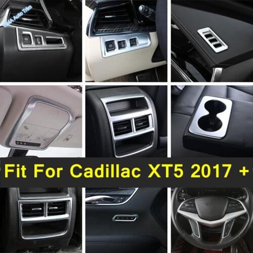 Matte Interior For Cadillac XT5 2017 - 2021 Seat Adjust Button / Electronic Handbrake / Window Lift Cover Trim ABS Accessories