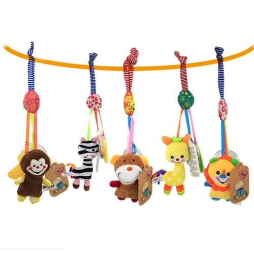 Infant Toys Mobile Baby Plush Toy Bed Wind Chimes Rattles Bell Toy Baby Crib Bed Hanging Bells Toys