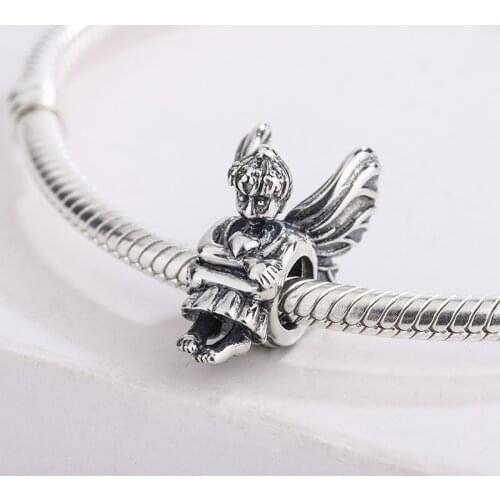 Fashion Design 925 Sterling Silver Love Angel Little Girl Pendant Charm Bracelet DIY Jewelry Making For Pandora