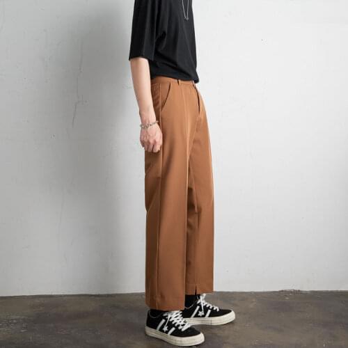 2021 Mens Fashion Suit Pants Business Cotton Casual Pants Formal Leisure Straight Pants Pantalon Slim Fit Homme Trousers 28-34