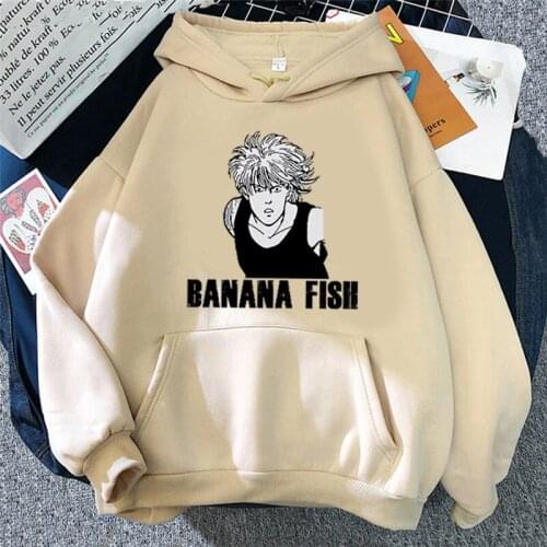 Manga Banana Fish Men Hoodies Autumn Unique Anime Unisex Pullovers Fashion Long Sleeve Hoody Cotton Hip Hop Ropa Hombre