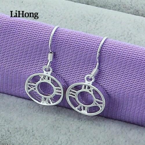 New 925 Sterling Silver Earrings Fashion Roman Numeral Earrings 925 Sterling Silver Women Earrings Charm Jewelry Wedding Wedding