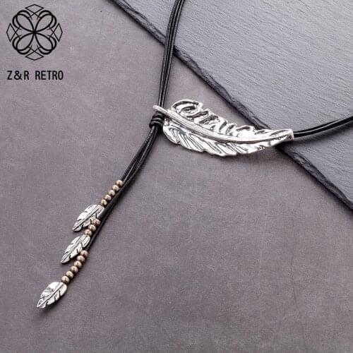 Vintage Silver Color Leaf With Beads Choker Necklaces Womens Jewelry Chain Accessories Trendy Female Suspension Decoration 2020