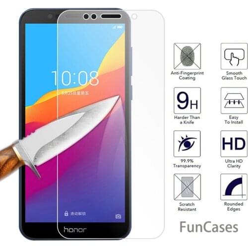 Premium Clear Tempered Glass for Huawei Honor 7C 6C 7A Pro 8 9 Lite Screen Protective Glass Cover Film for Huawei Y7 Y6 Y5 2018