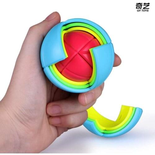 QiYi mofangge Educational Wisdom Ball Cube 3D Puzzle Montessori AntiStress Assembling Maze Neo Cube For Children Magnetic toy